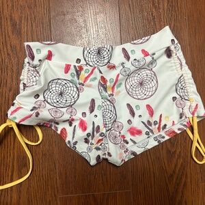 Side String Yoga Short - girl on fire